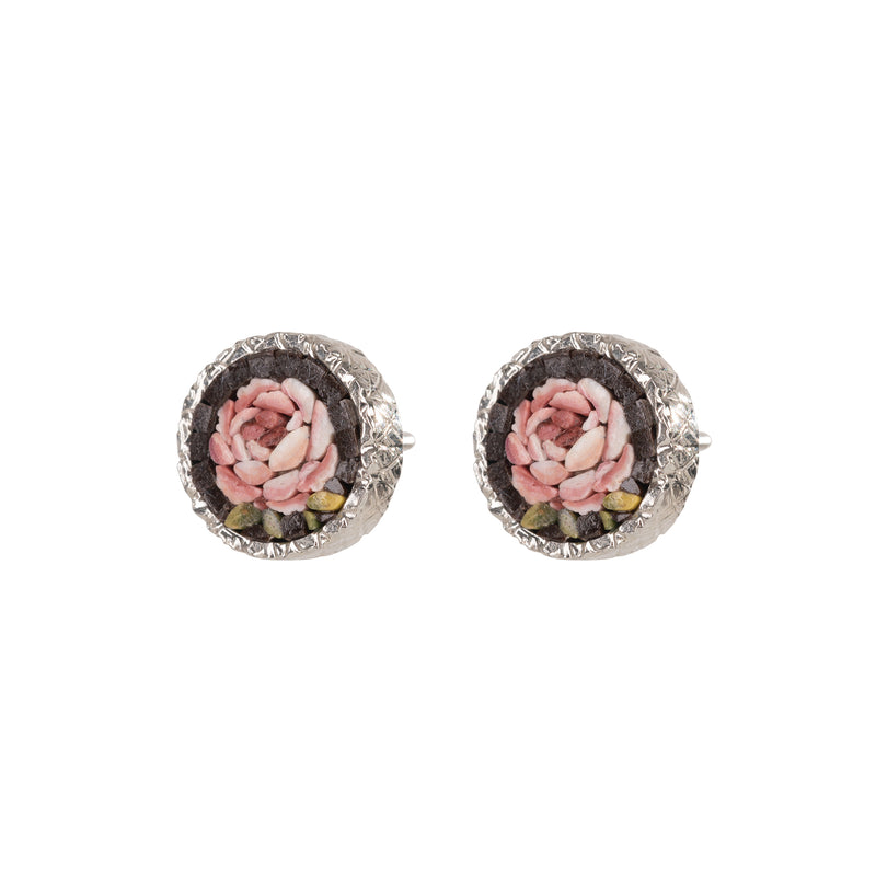 Flemish Flowers micromosaic earrings
