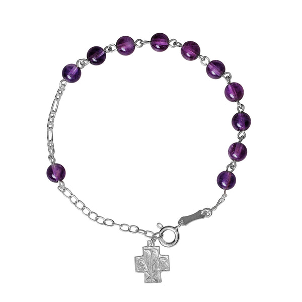Rosary bracelet with Amethyst beads