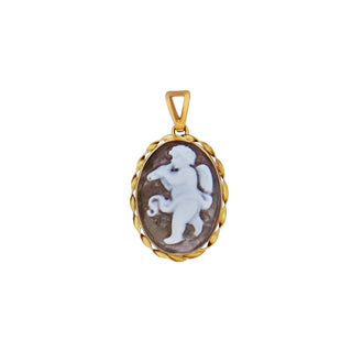 Angel Cameo Pendant in 18k Yellow Gold