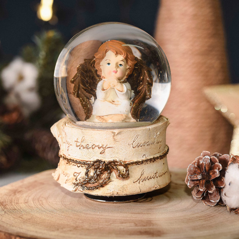 Christmas snow globe carillon with angel