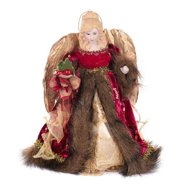 Angel tree topper red
