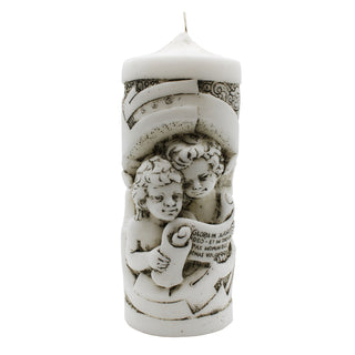 handmade christmas candle with angels