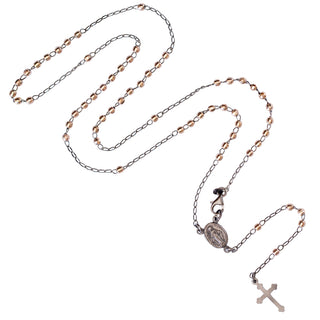 ROSARY NECKLACE - BLACK SILVER