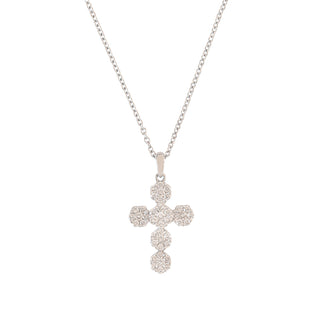 Cross Diamond necklace in white gold