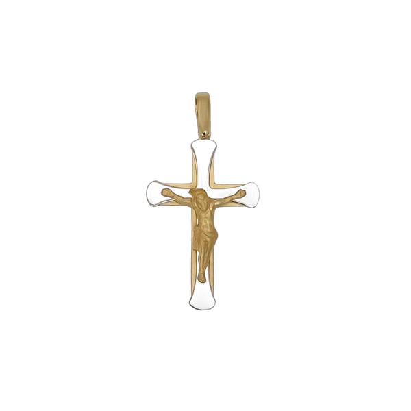 Crucifix pendant bicolor