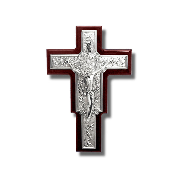 Silver wall crucifix