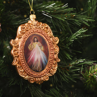 Merciful Jesus Christmas tree ornament