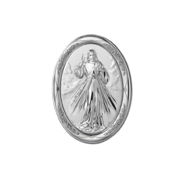jesus the merciful sterling silver picture