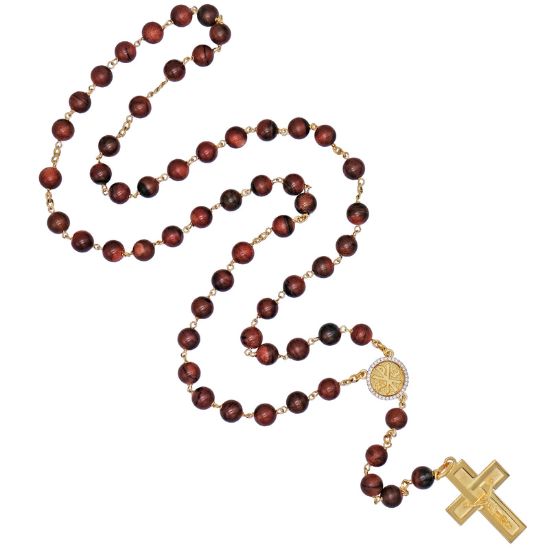 Goldstone beads rosary