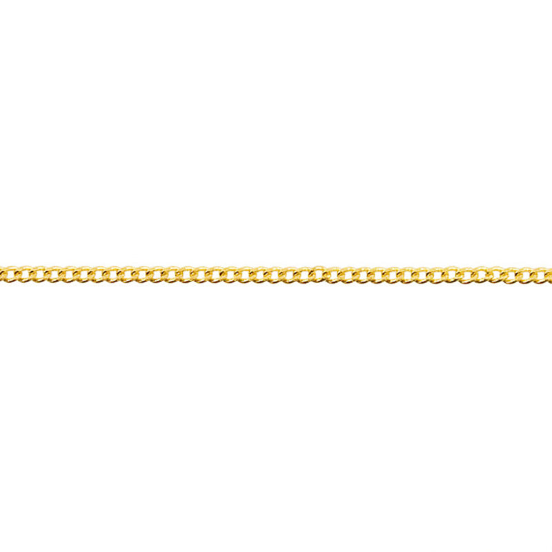 curb chain detail in 18k gold