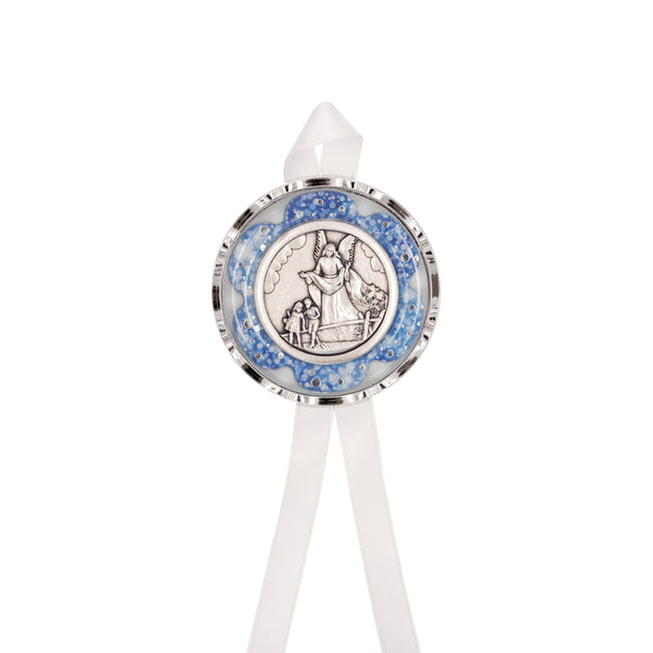 crib medal with guardian angel for baby boy