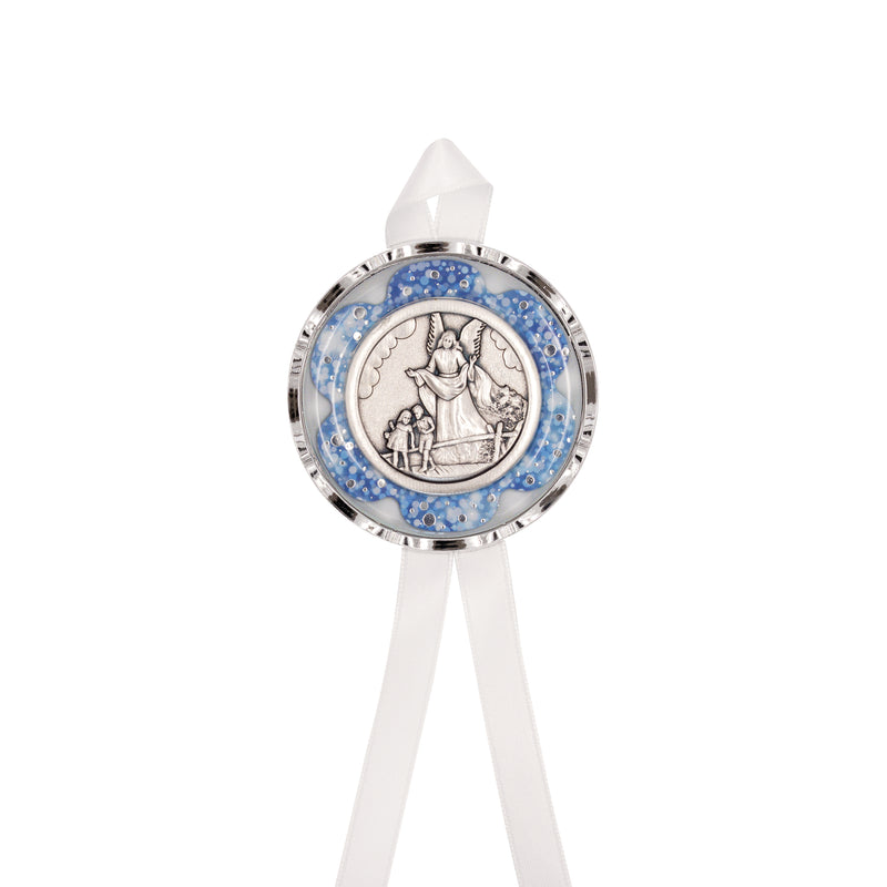 crib medal with guardian angel for baby boy