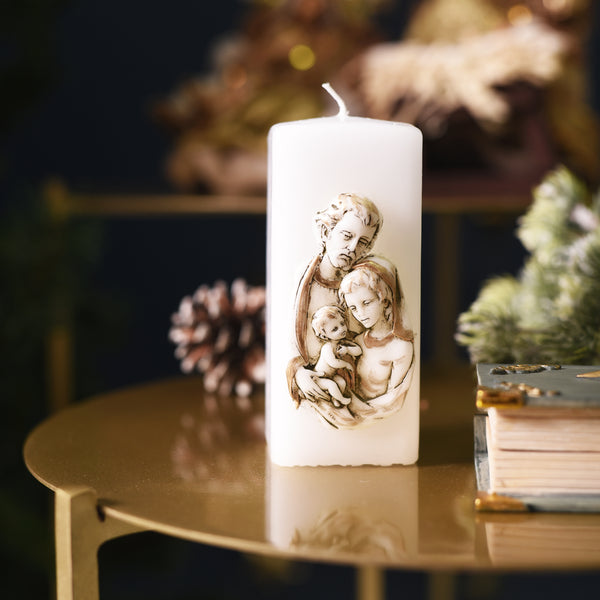 Holy Family Christmas candle