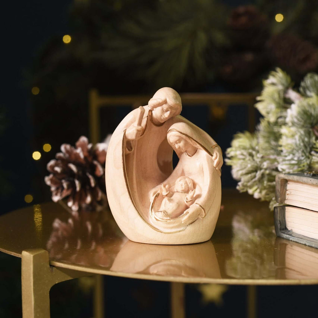 Holy Family Natural Wood Nativity Scene | Savelli Religious