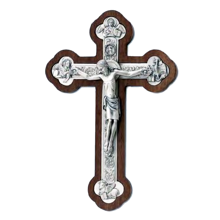 Jesus & 4 Evangelists Crucifix Wood