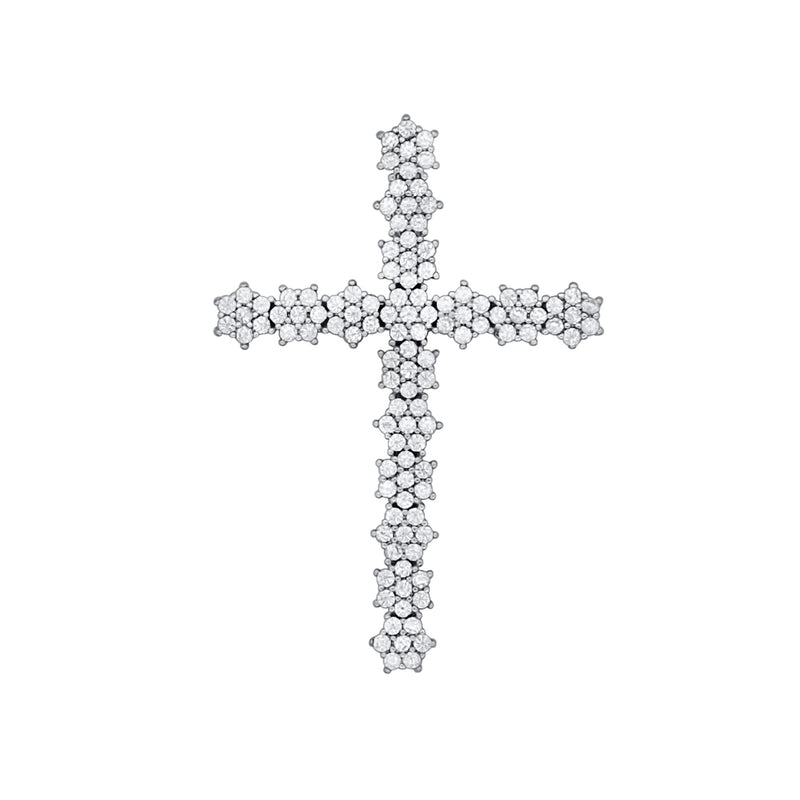 Large cross pendant in sterling silver