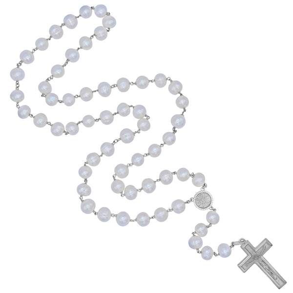 Large pearl rosary bead
