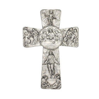 life of jesus silver wall cross