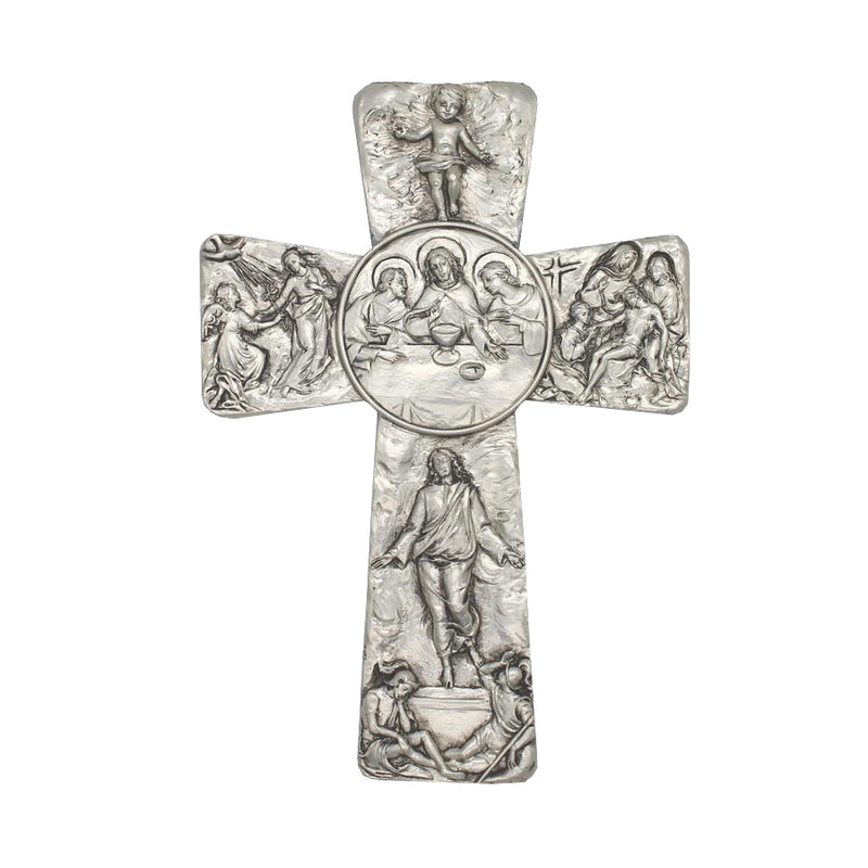 life of jesus silver wall cross