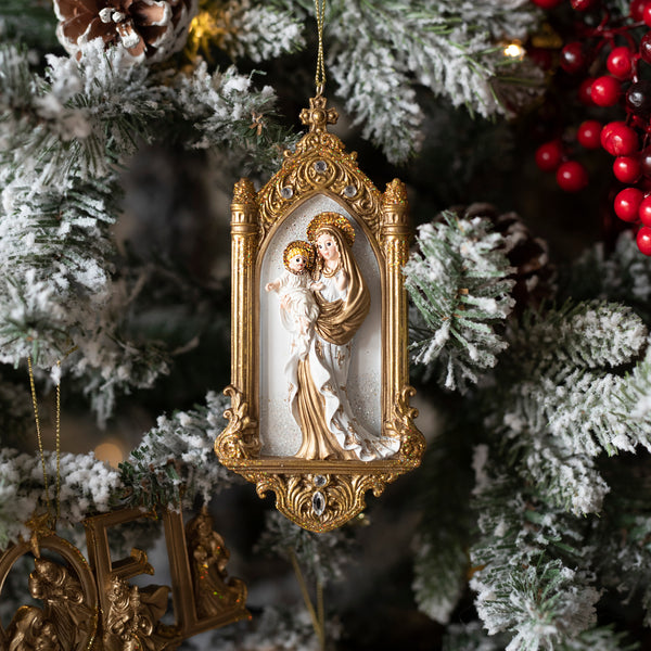 Holy Virgin mary with Child Jesus Christmas Tree Ornament
