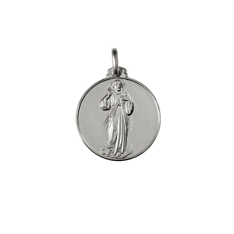 divine mercy medal in sterling silver