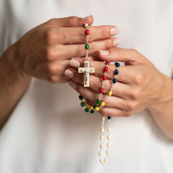 Missionary rosary with wooden beads
