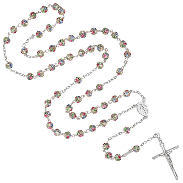 Strassball silver rosary
