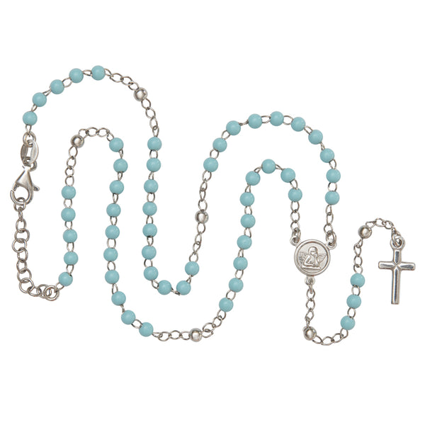 baby boy rosary necklace