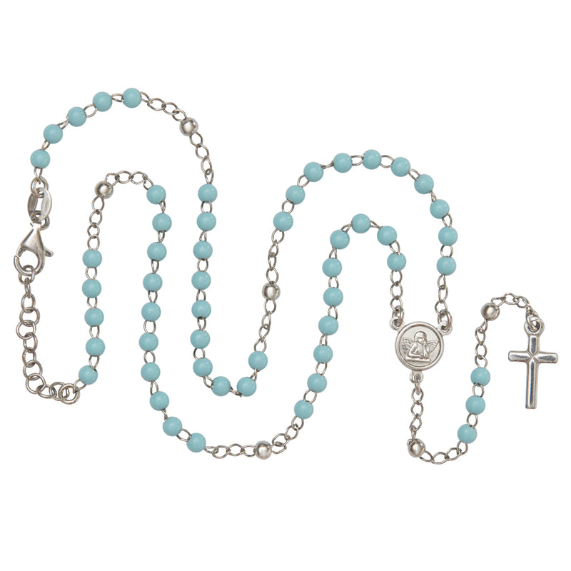 baby boy rosary necklace