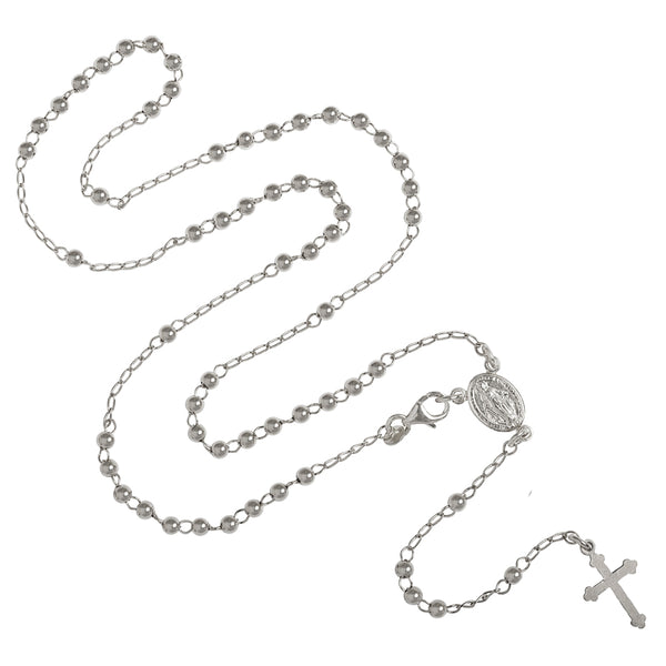sterling silver rosary necklace