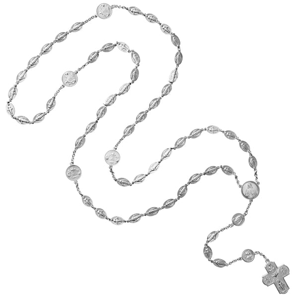 Miraculous and Scapular silver rosary