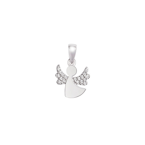 Angel pendant with zirconia