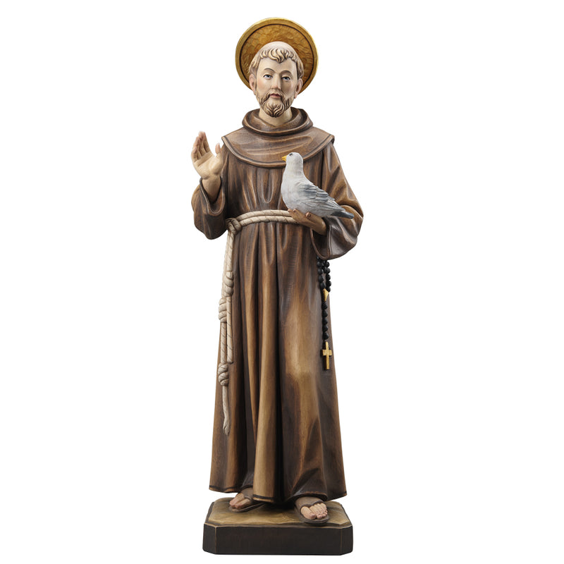 St Francis wood statue