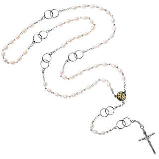 Sterling silver wedding rosary