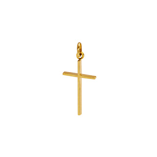 cross pendant golden sterling silver
