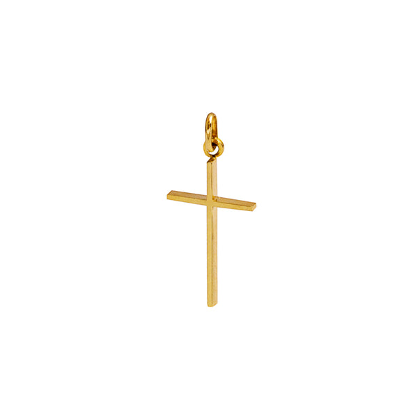 cross pendant golden sterling silver