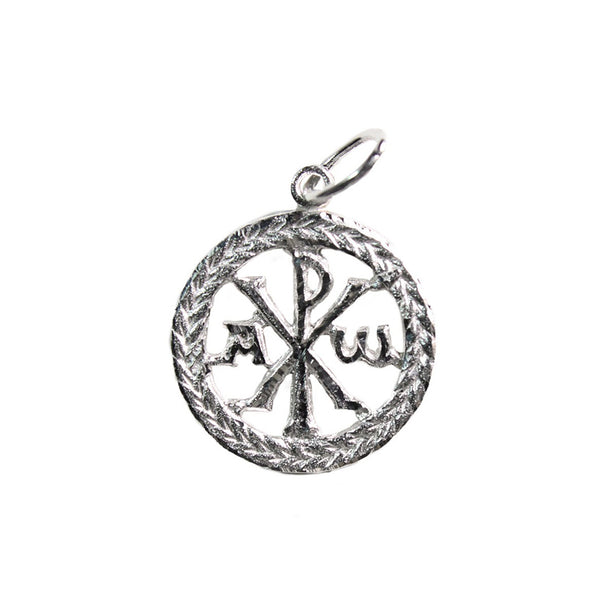 Chi-ro sterling silver pendant