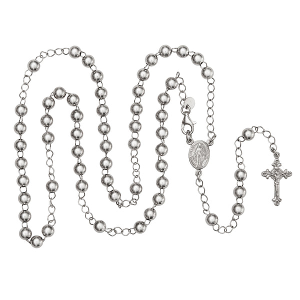 sterling silve rosary necklace