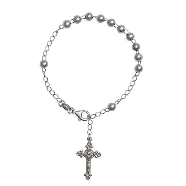 Crucifix bracelet in sterling silver