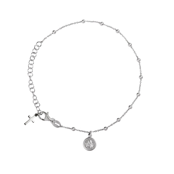 Baby rosary bracelet sterling silver