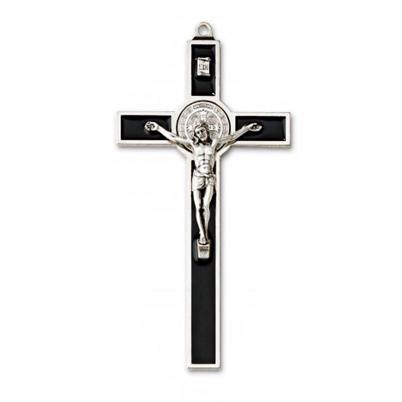 st benedict metal wall crucifix