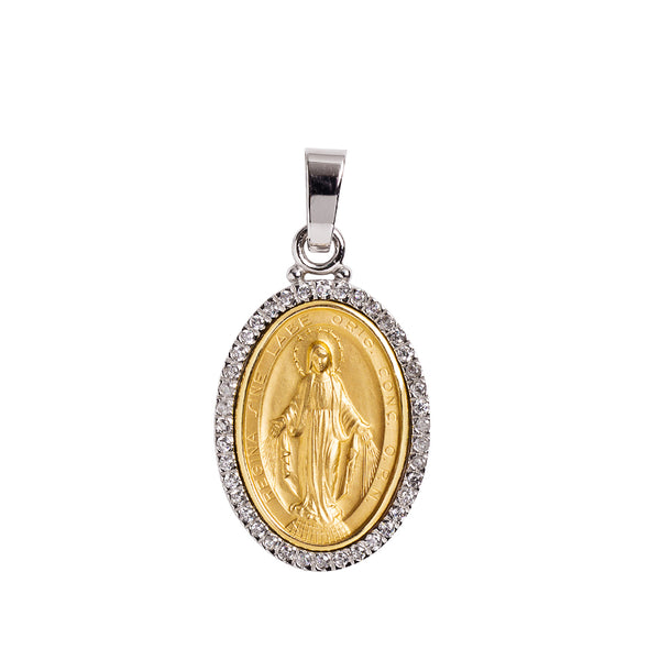Miraculous Medal with diamonds