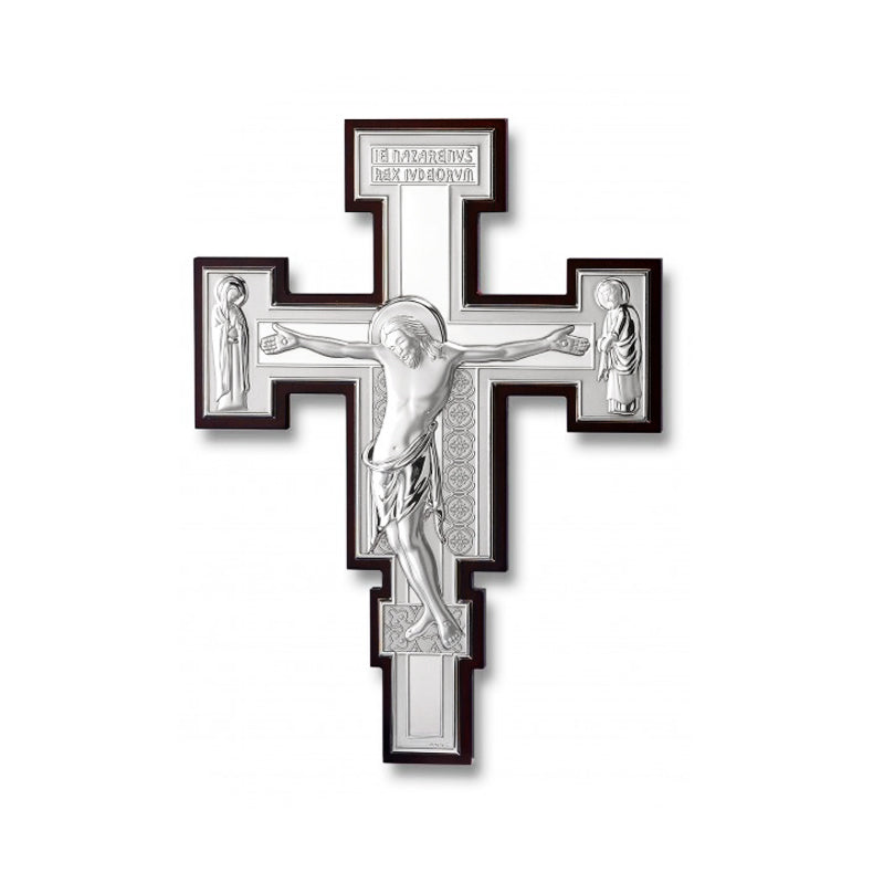 Saint Damian silver wall cross