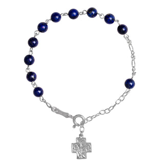 Lapis lazuli beads rosary bracelet