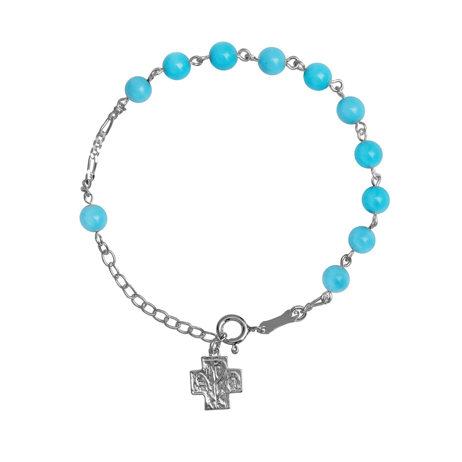 Miraculous Medal Rosary Bracelet, Catholic Rosary, Blue Rosaries, Turquoise  Rosary, Catholic Bracelet, One Decade Rosary, Catholic Jewelry - Etsy