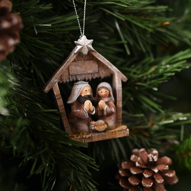 NATIVITY ORNAMENT - CHRISTMAS TREE DECORATION - RESIN