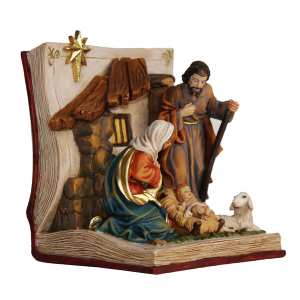 Resin nativity set, representation of the Holy Family