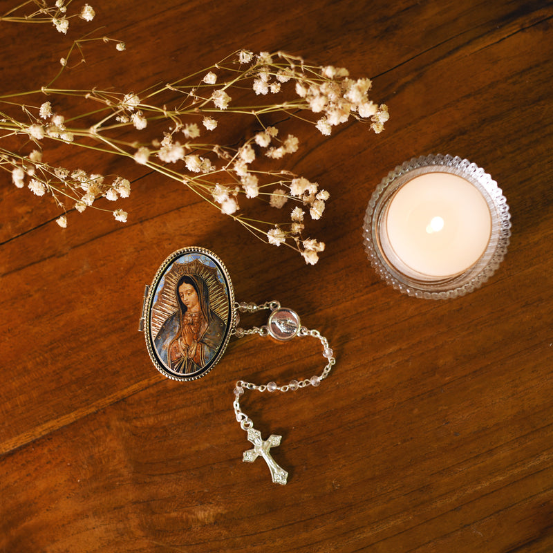 Our Lady of Guadalupe rosary box