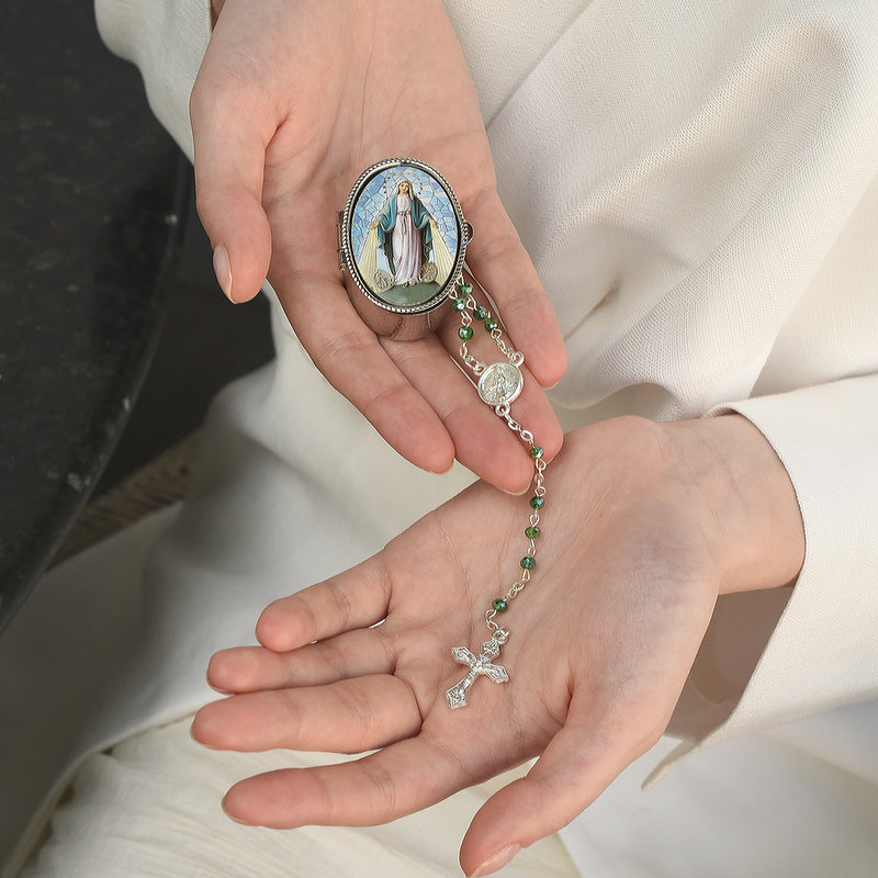 Miraculous Medal rosary box