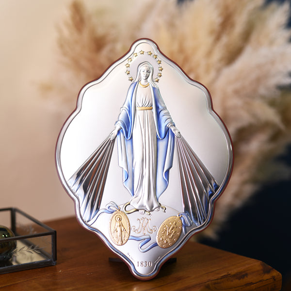 OUR LADY OF GRACE - RELIGIOUS PICTURE - SILVER